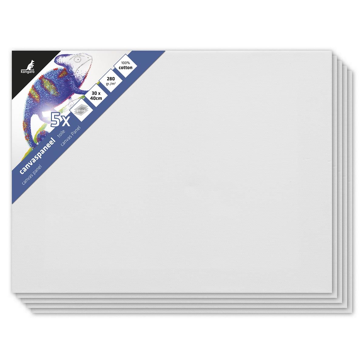 Kangaro - panneau de toile, pi 30 x 40 cm, paquet de 5 pièces