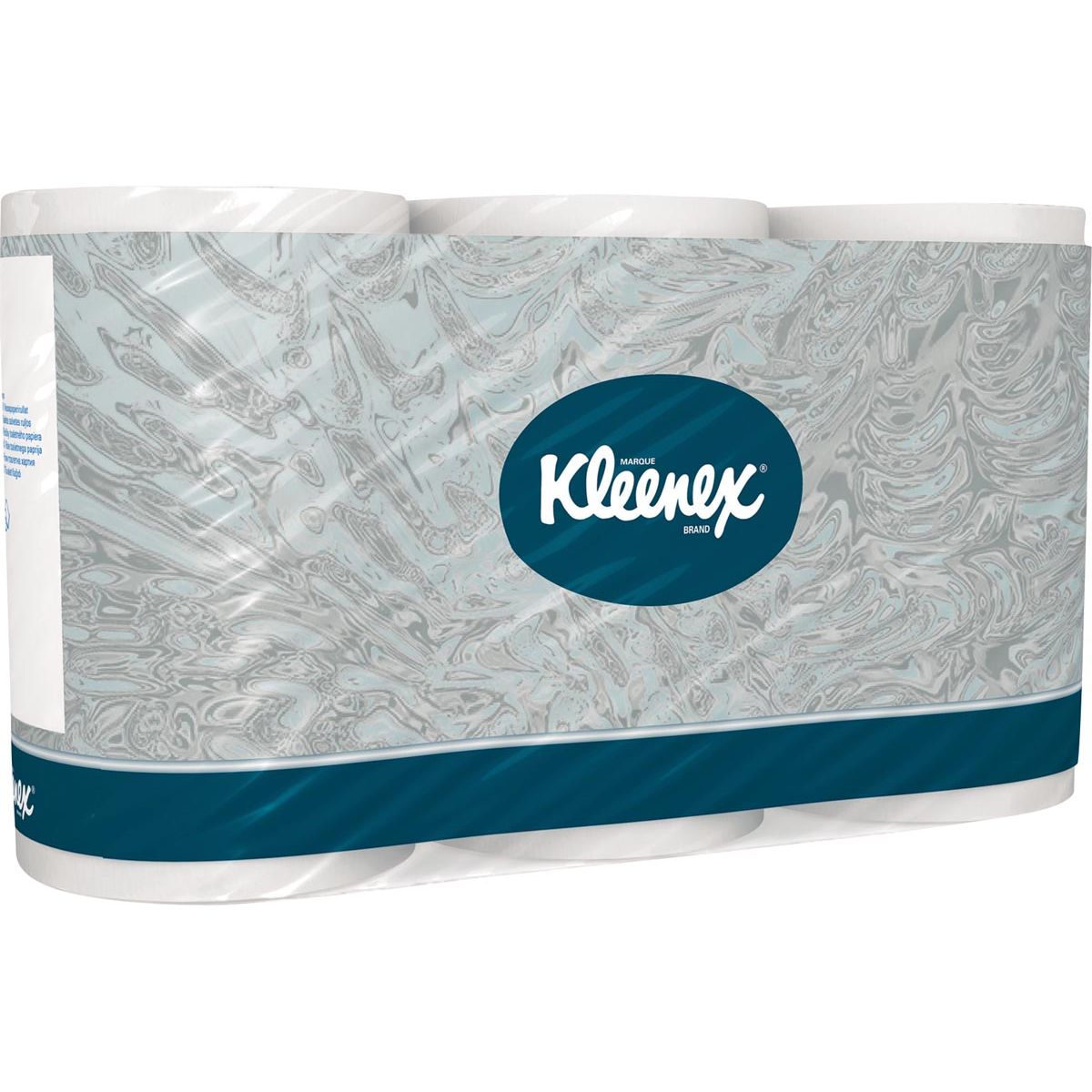 Kleenex - Toilettenpapier, 3-lagig, 350 Blatt, Packung mit 6 Rollen