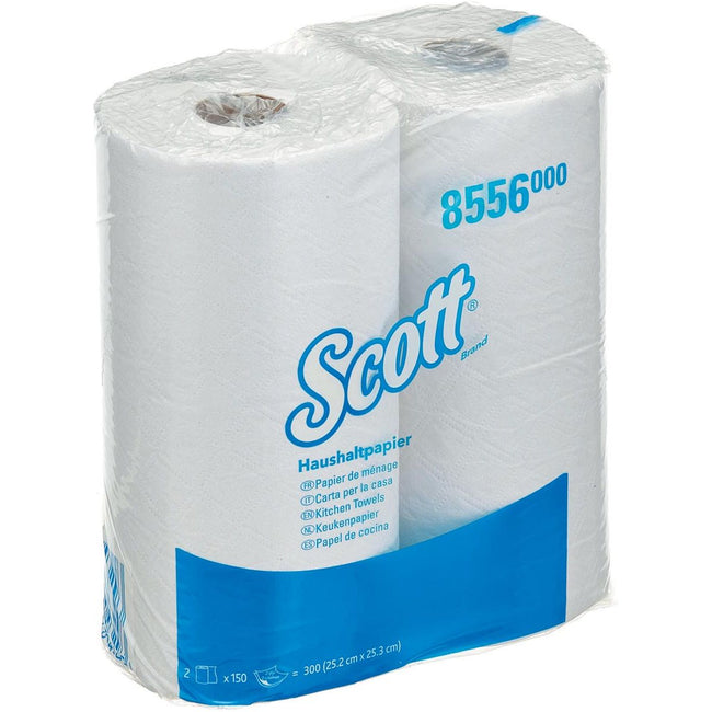 Scott - Comfort keukenrol, 2-laags, 150 vellen, pak van 2 rollen