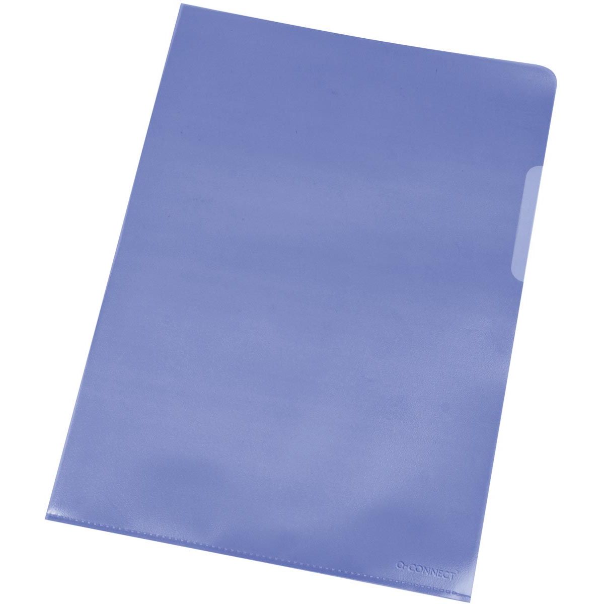 Q-CONNECT – L-map blau 120 Mikron, Packung mit 100 Stück