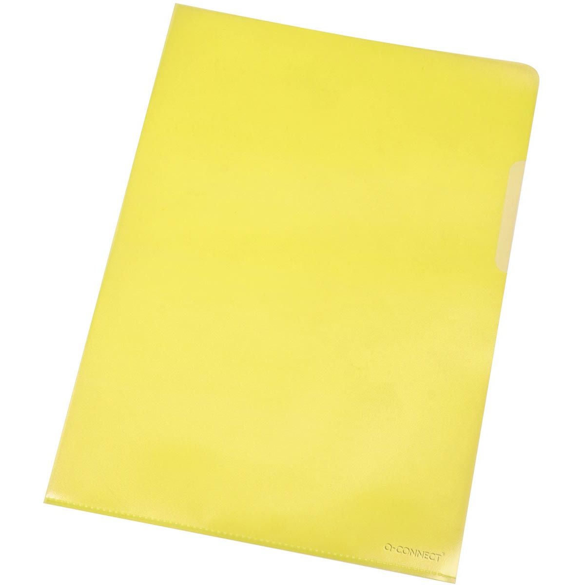 Q-CONNECT – L-map gelb 120 Mikron, Packung mit 100 Stück
