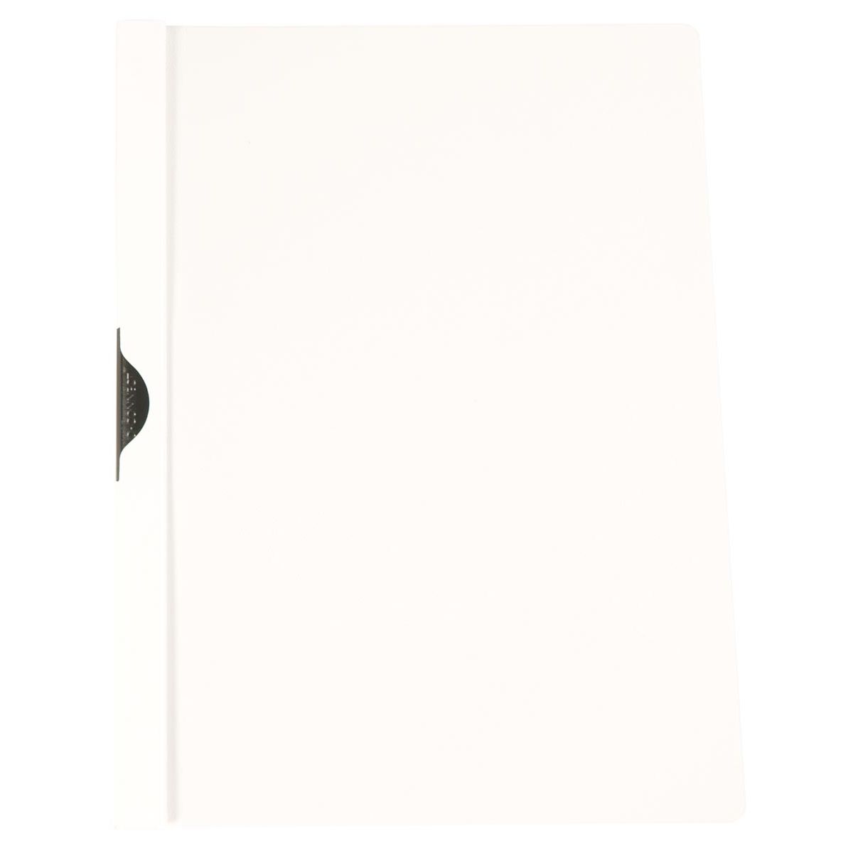 Q-CONNECT - Klemmmappe Metallklammer A4 30 Blatt Transparent weiß
