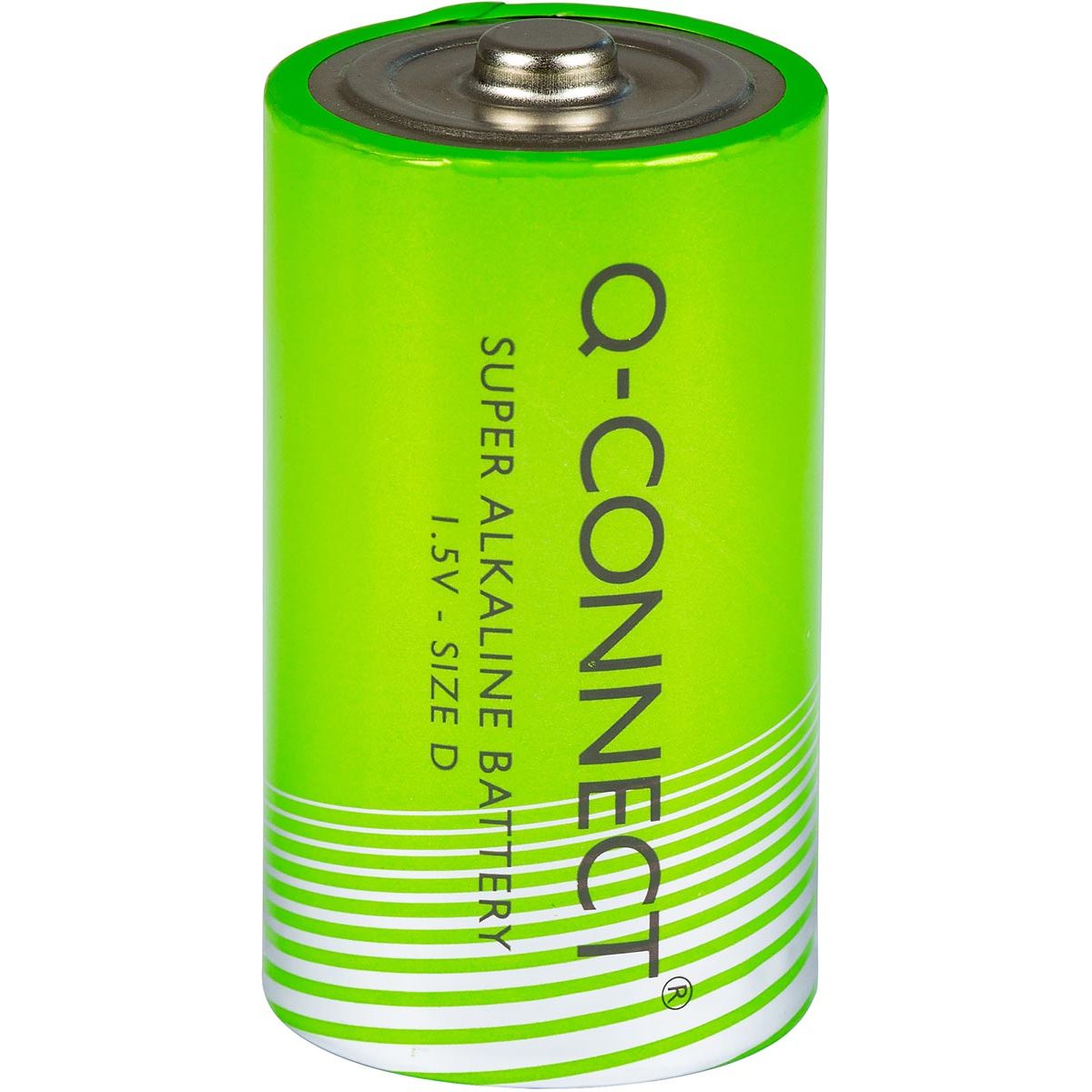 Q-CONNECT -   batterij, alkaline, D, blister van 2 stuks