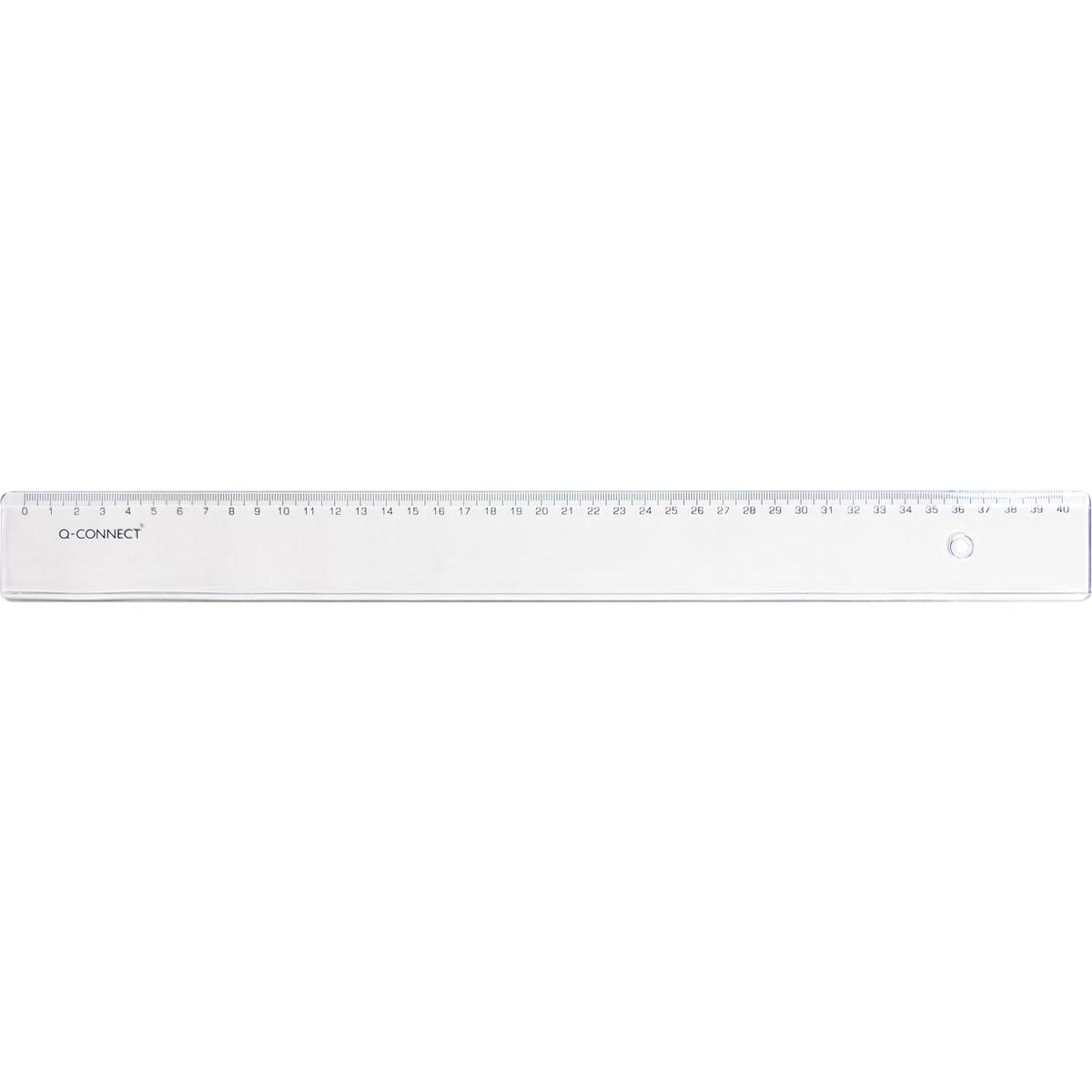 Q-CONNECT -   meetlat, plastic, in etui, 40 cm