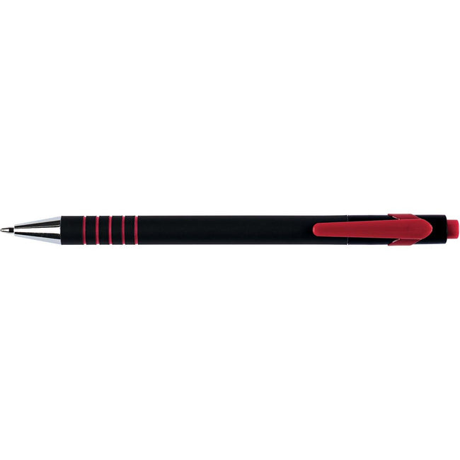 Q-CONNECT - stylo à bille Lambda, 0,5 mm, pointe moyenne, rouge