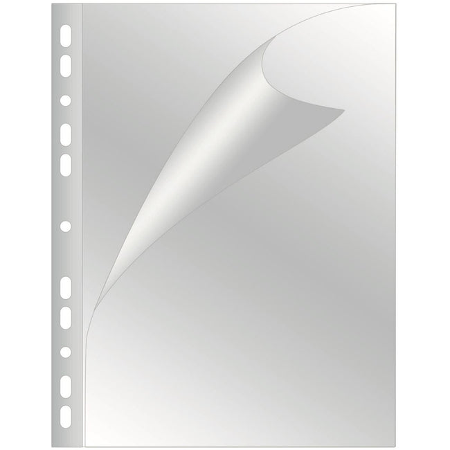 Q-CONNECT - sachet de présentation perforé A4 perforation 11 trous transparent 80 microns paquet de 25 pièces