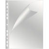 Q-CONNECT - perforierte Ausstellungstasche A4, 11-Loch-Perforation, glasklar, 80 Mikron, Packung mit 25 Stück