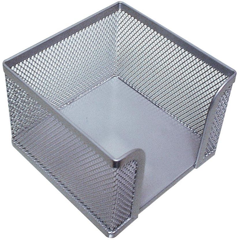 Q-CONNECT - cube mémo métal argenté