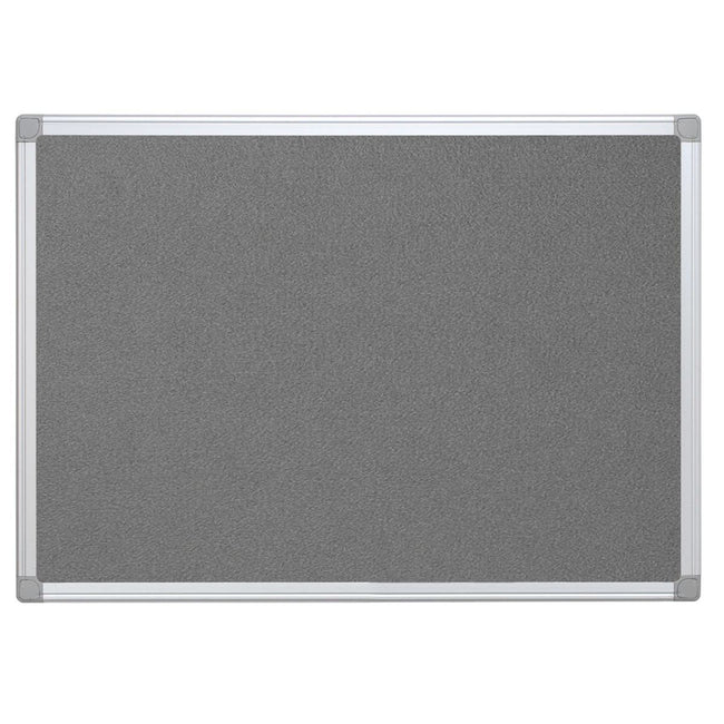 Q-CONNECT - Textilboard, mit Aluminiumrahmen, 90 x 60 cm, grau