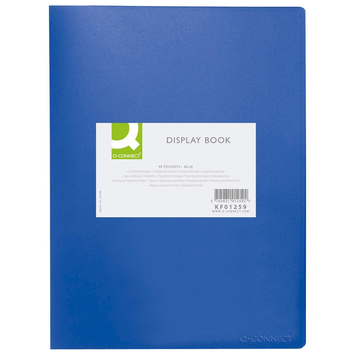 Q-CONNECT - album, A4, 40 sachets, bleu