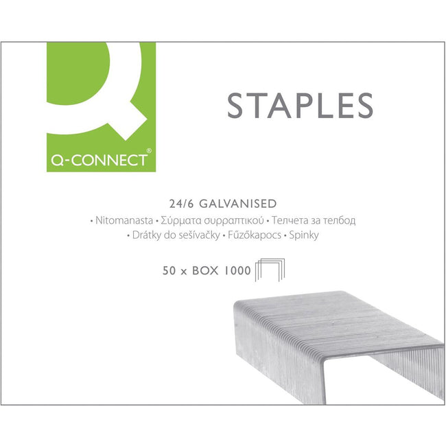 Connect-Q-Connect Staples 24-6, boîte galvanisée de 1000 pièces