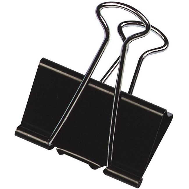 Q-CONNECT - clip repliable, noir, 42 ​​mm, boîte de 10 pièces