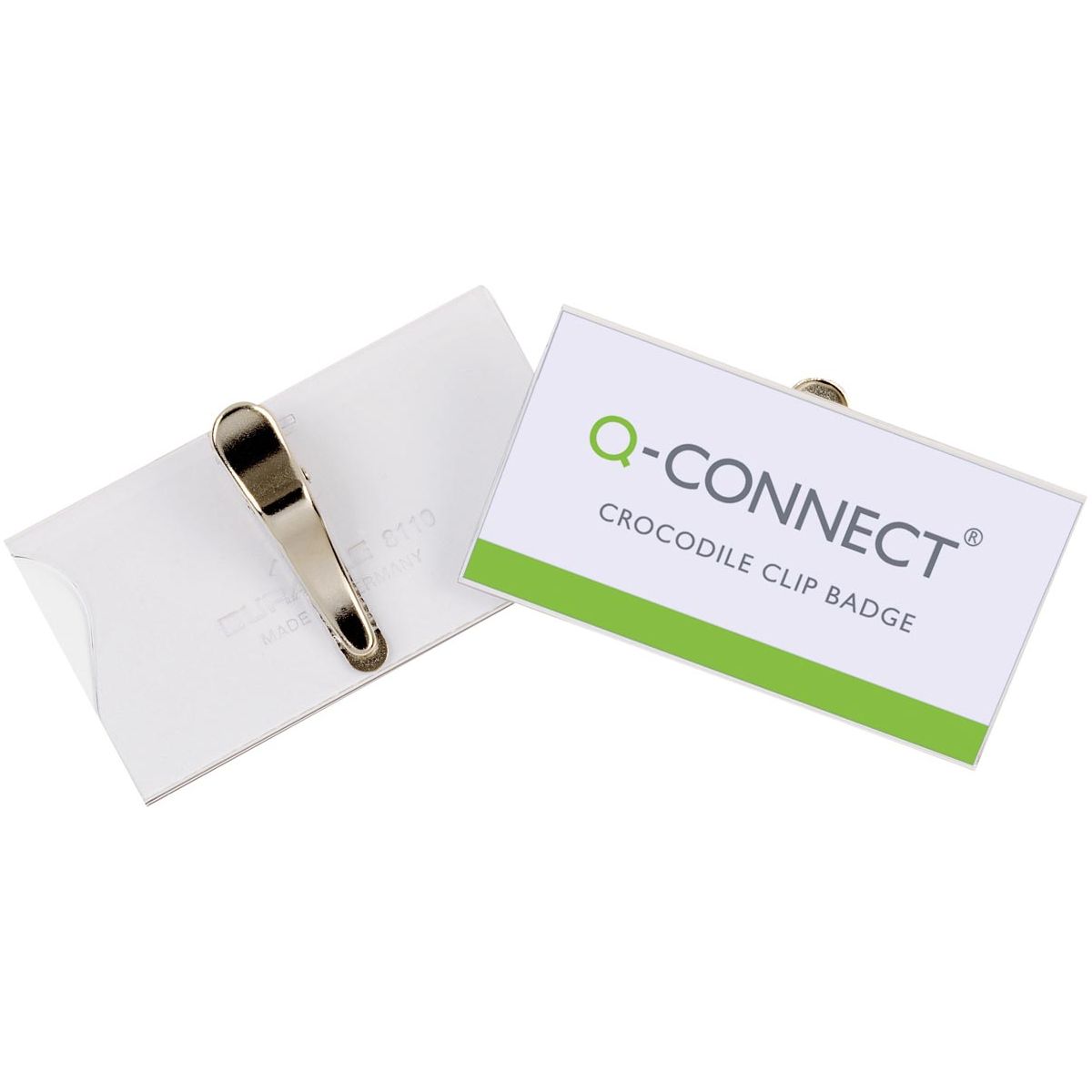 Q-CONNECT - Q-CONNECT badge met krokodillenklem 75 x 40 mm