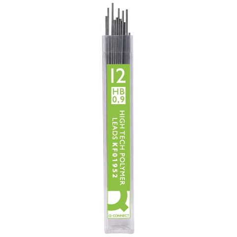 Q-CONNECT -   potloodstiften 0,9 mm HB etui van 12 stuks