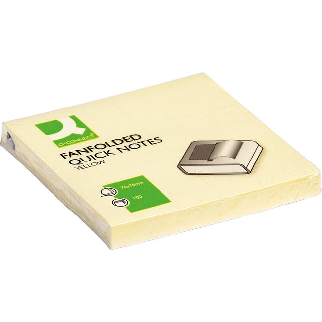 Q-CONNECT - Z-Quick Notes, pi 76 x 76 mm, 100 feuilles, jaune