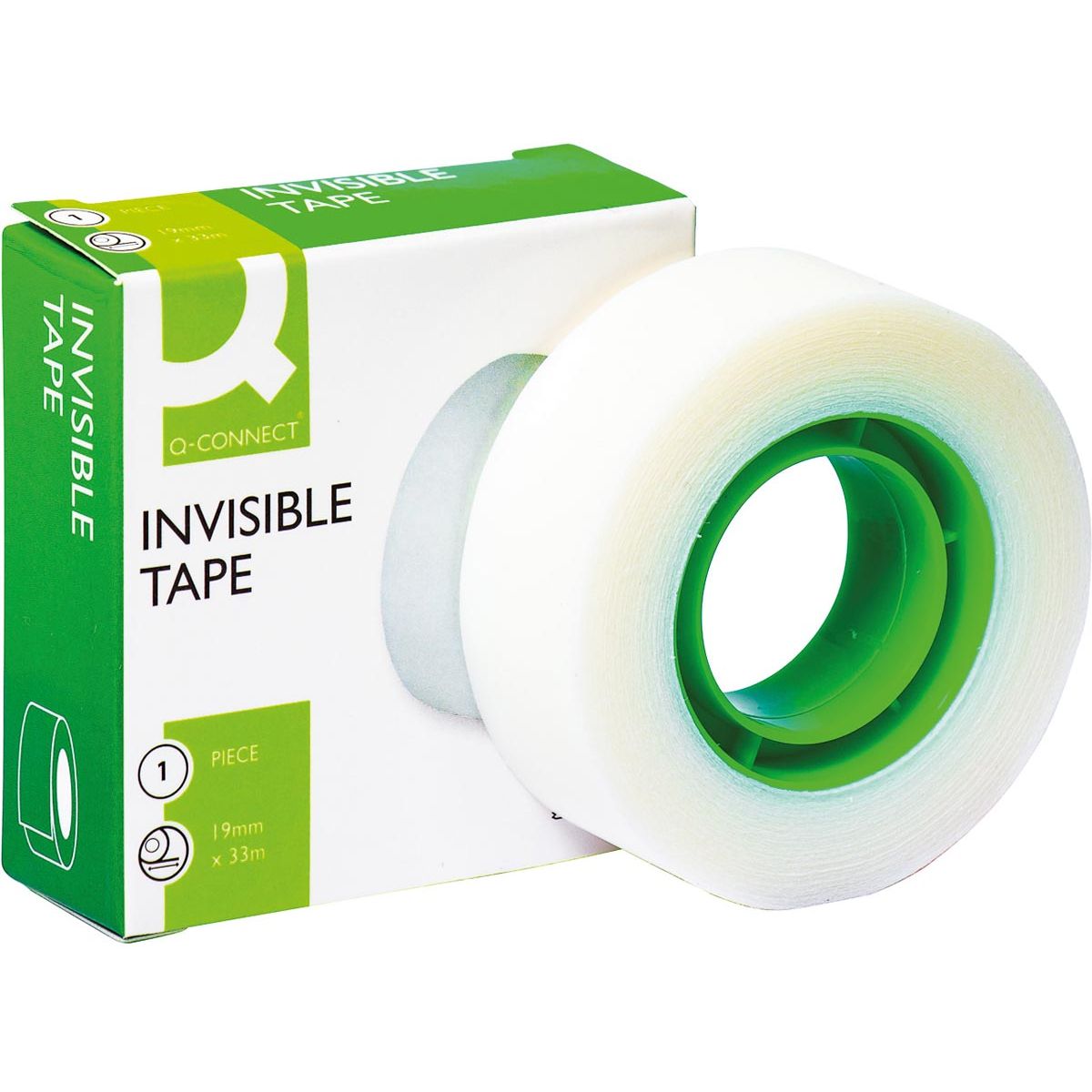 Q-CONNECT - ruban adhésif invisible, 19 mm x 33 m