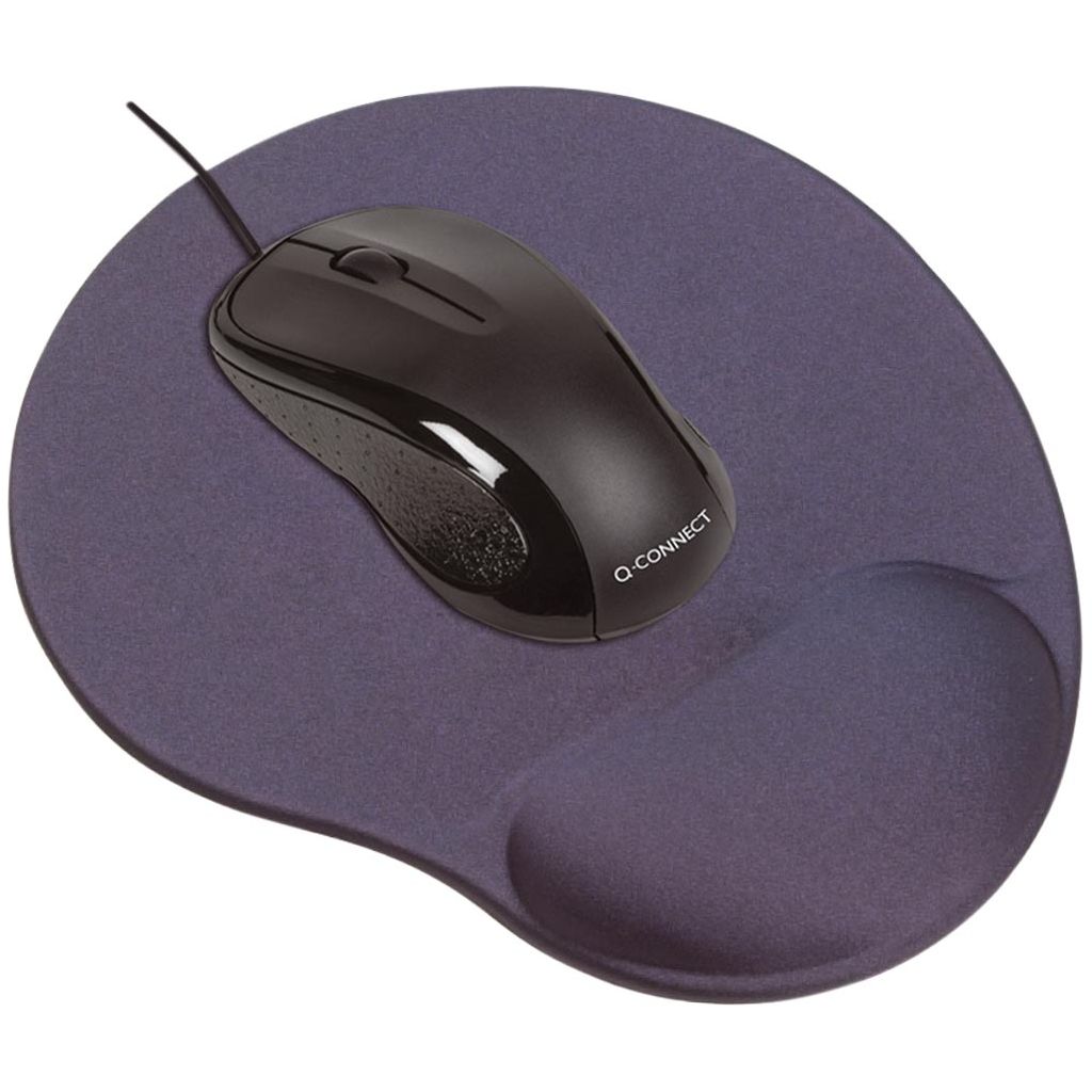 Connecteur de souris en gel de connexion Q-Connect-Q avec support de poignet, gris