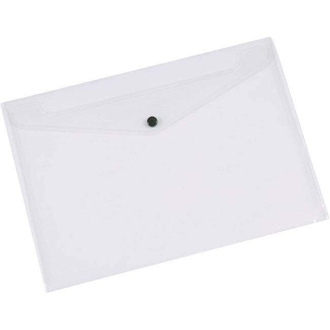 Q-CONNECT - dossier de documents, A3, PP transparent, fermeture à bouton-poussoir