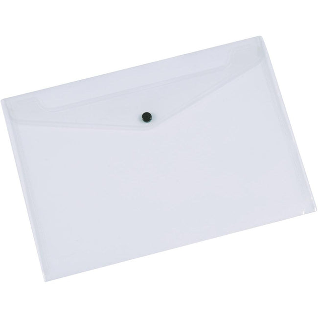 Q-CONNECT - classeur à documents, A5, PP transparent, fermeture à bouton-poussoir