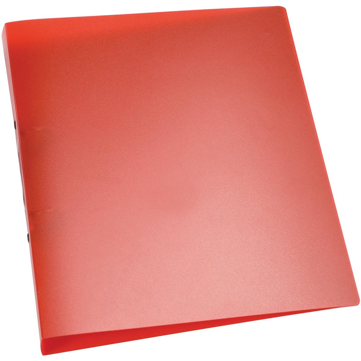 Q-CONNECT - classeur à anneaux, PP, 2 anneaux, 25 mm, rouge transparent
