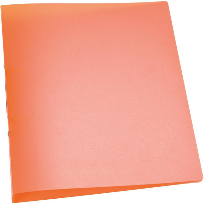 Q-CONNECT - classeur à anneaux, PP, 2 anneaux, 25 mm, orange transparent