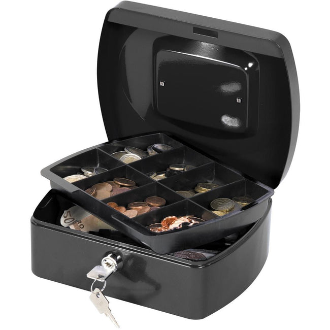 Q-CONNECT - coffret pour caisses, 205 x 160 x 85 mm, noir