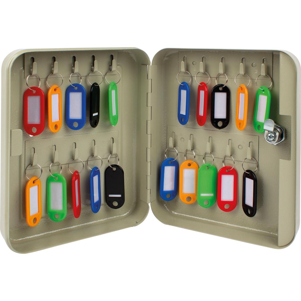 Q-CONNECT - Schlüsselschrank für 20 Schlüsselringe, grau