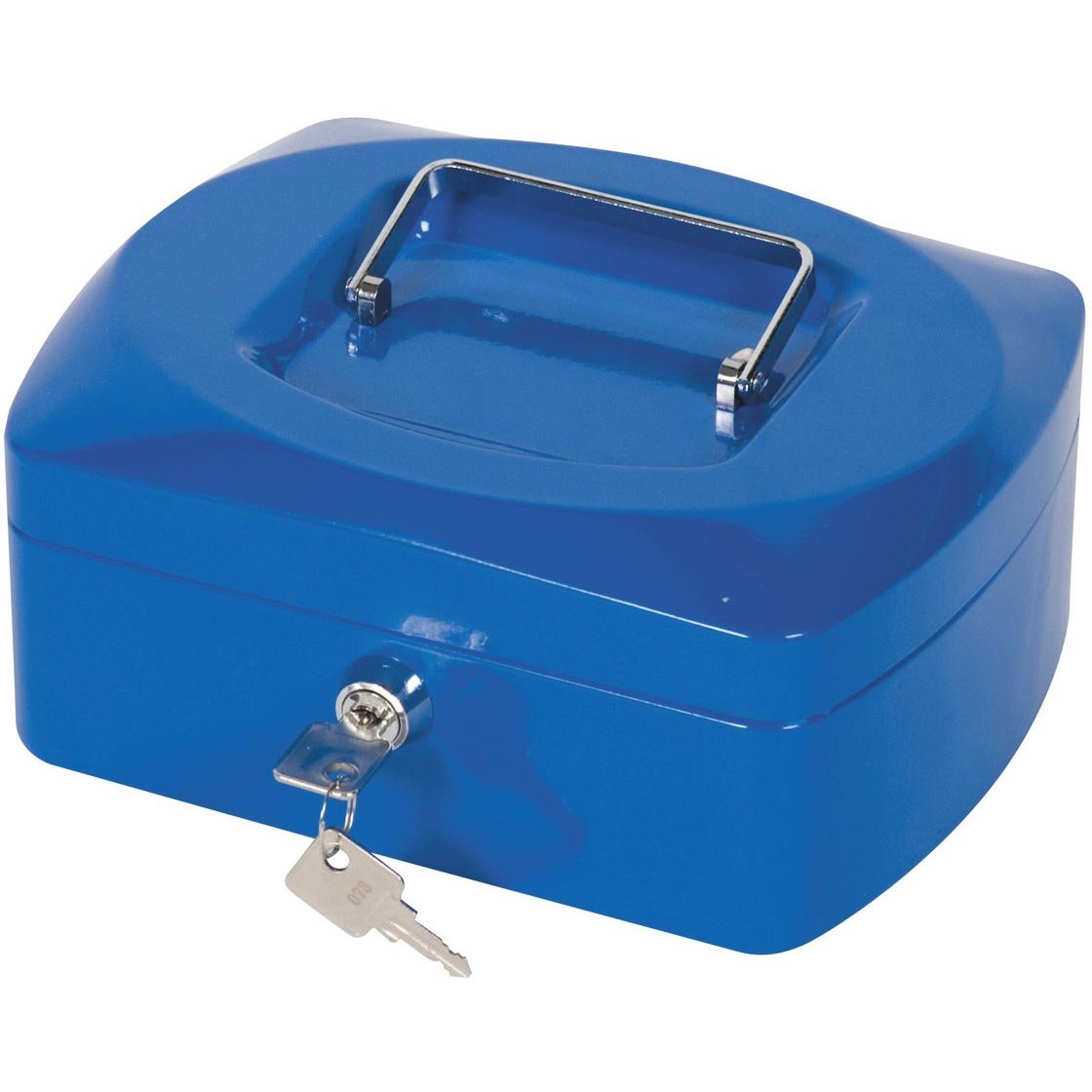 Q-CONNECT -   geldkoffer, 205 x 160 x 85 mm, blauw