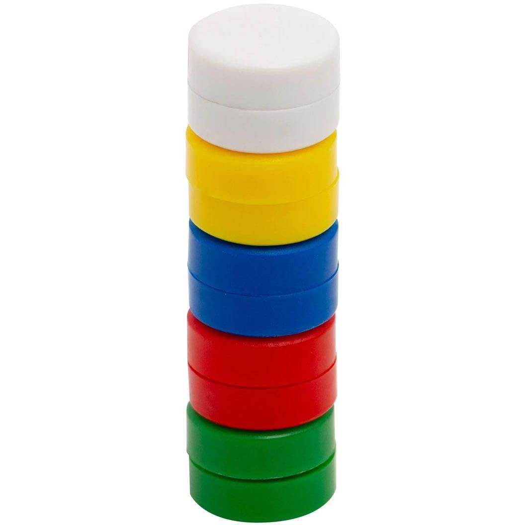 Q-CONNECT -   magneten, 20 mm, assorti, pak van 10 stuks