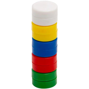 Q-CONNECT -   magneten, 20 mm, assorti, pak van 10 stuks