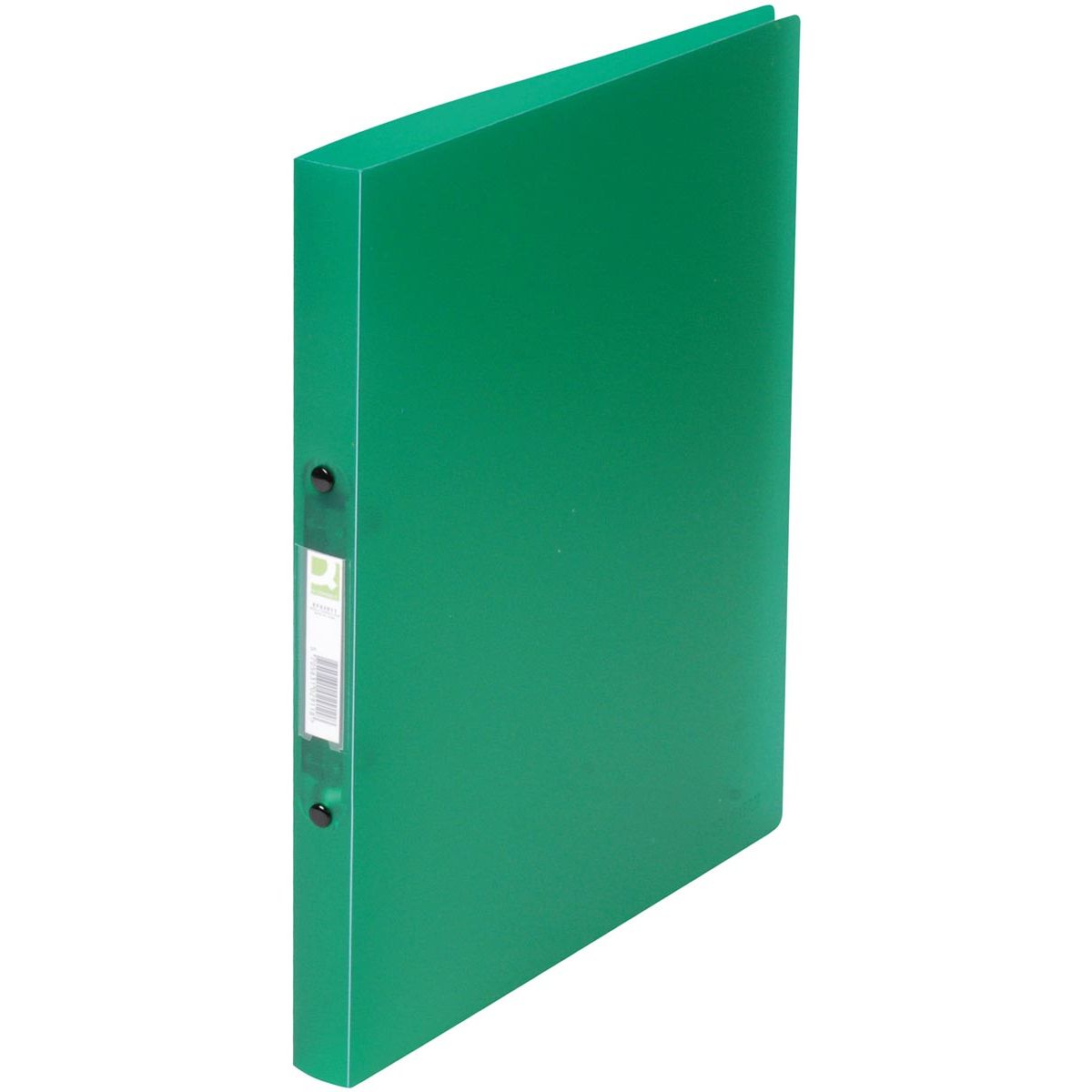 Q-CONNECT -   ringmap, PP, 2 ringen, 16 mm, transparant groen