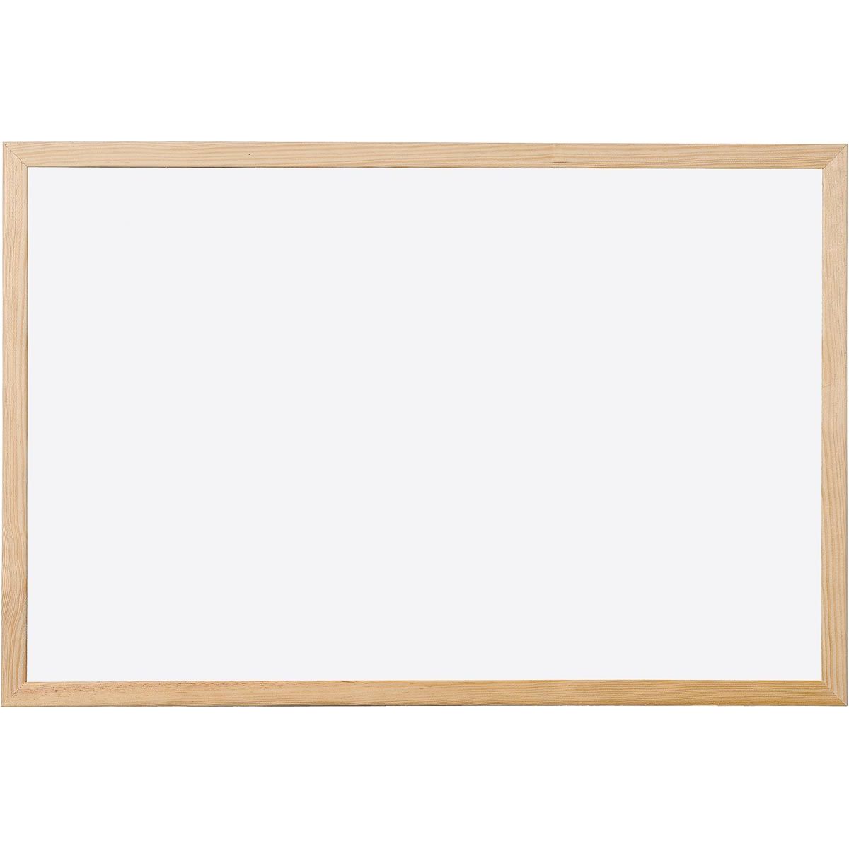 Q-CONNECT - tableau blanc, avec cadre en bois, mélamine, 120 x 90 cm