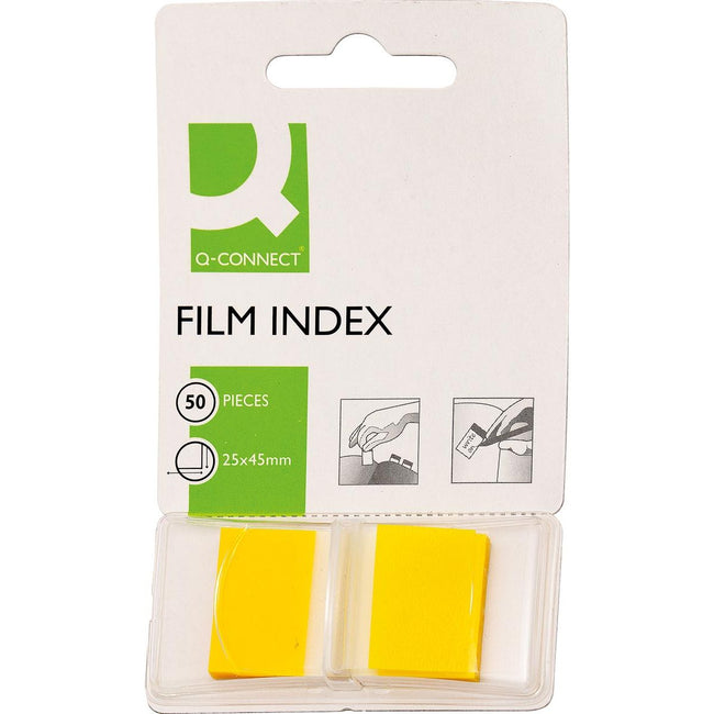 Q-CONNECT - index, ft 25 x 45 mm, 50 onglets, jaune