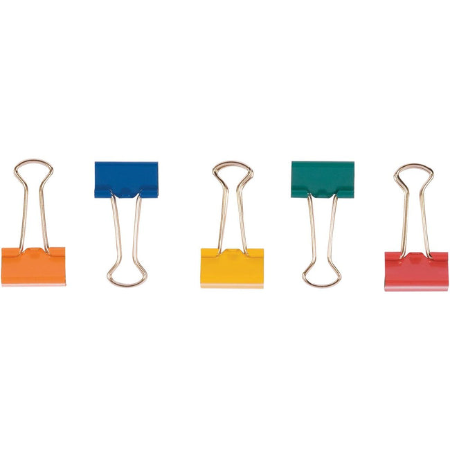 Q-CONNECT - clip rabattable, couleurs assorties, 24 mm, boîte de 10 pièces