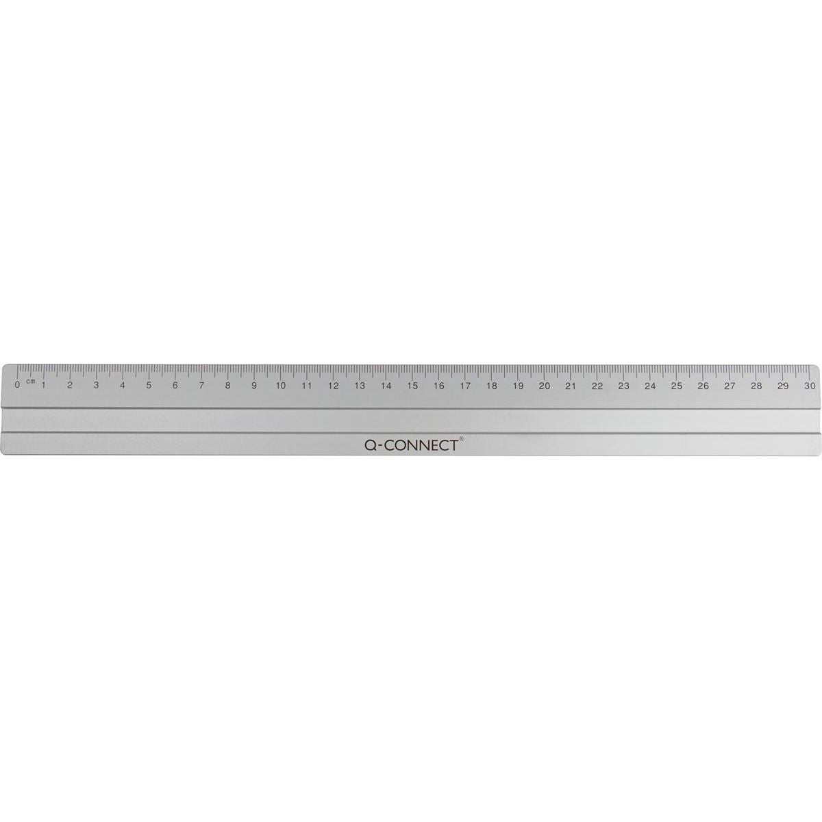 Q-CONNECT - toise à mesurer, aluminium, 30 cm, dans un étui suspendu