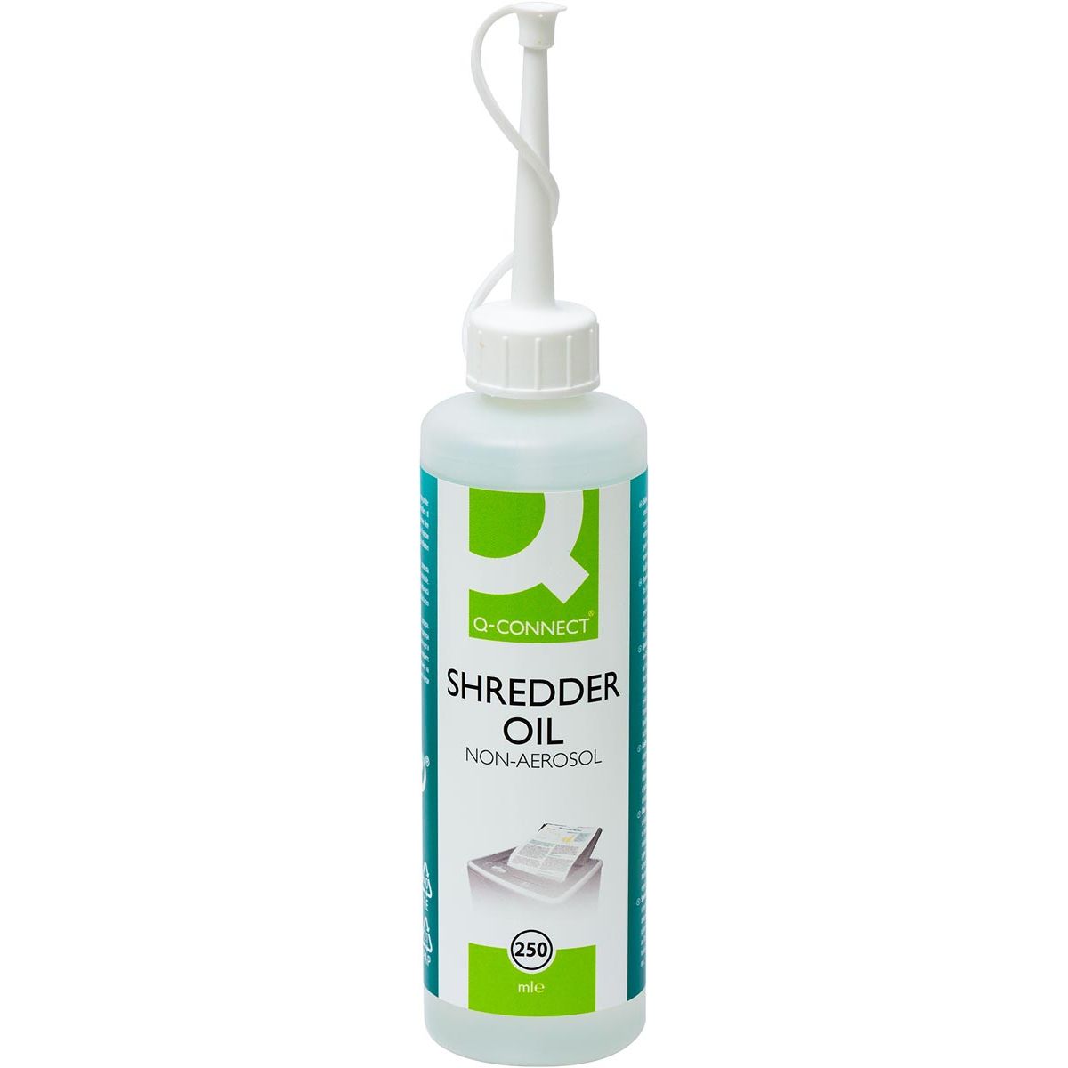 Q-CONNECT - huile pour destructeur de papier, bouteille de 250 ml