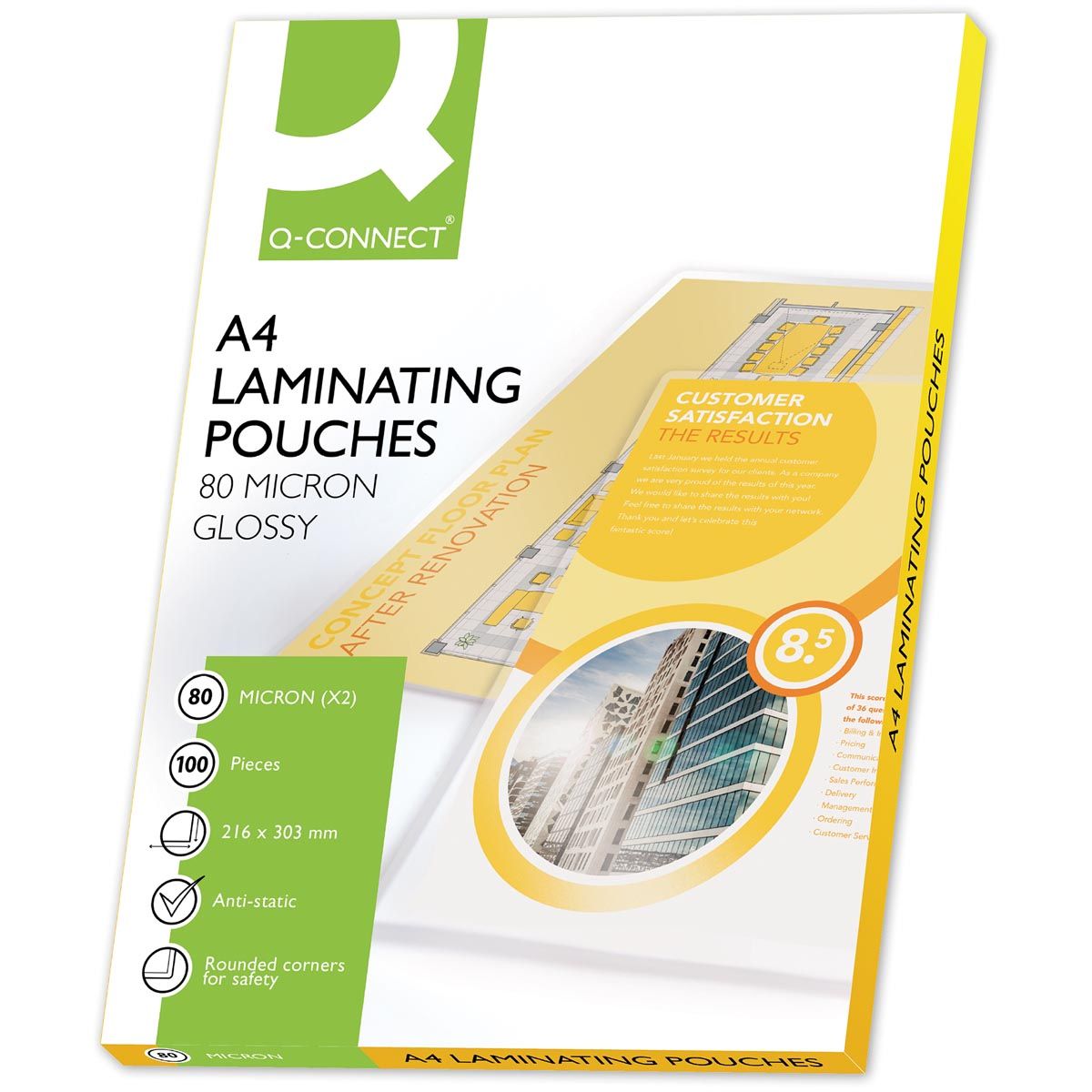 Q-CONNECT -   lamineeretui A4 2x 80 micron 100 stuks