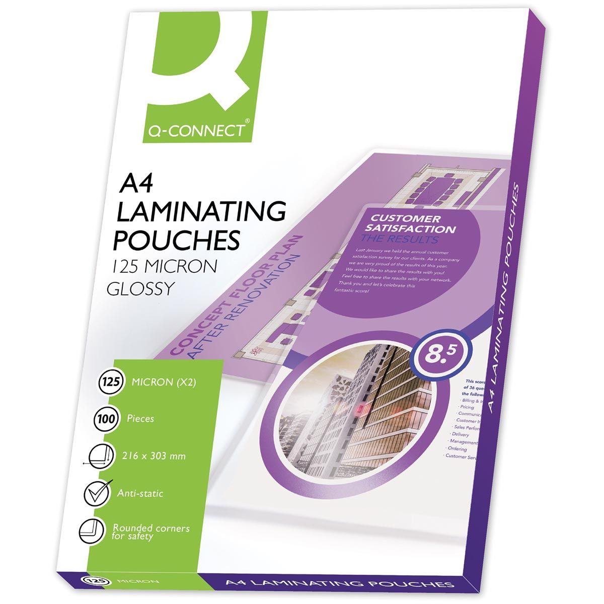 Q-CONNECT -   lamineeretui A4 250 micron (2x 125 micron) 100 stuks