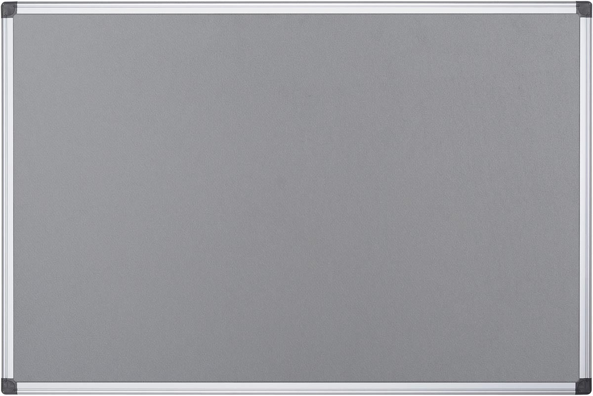 Q-CONNECT - Textilboard mit Aluminiumrahmen 60 x 45 cm grau