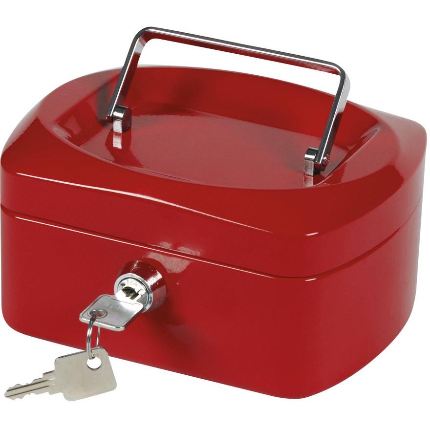 Q-CONNECT -   geldkoffer, 155 x 120 x 75 mm, rood