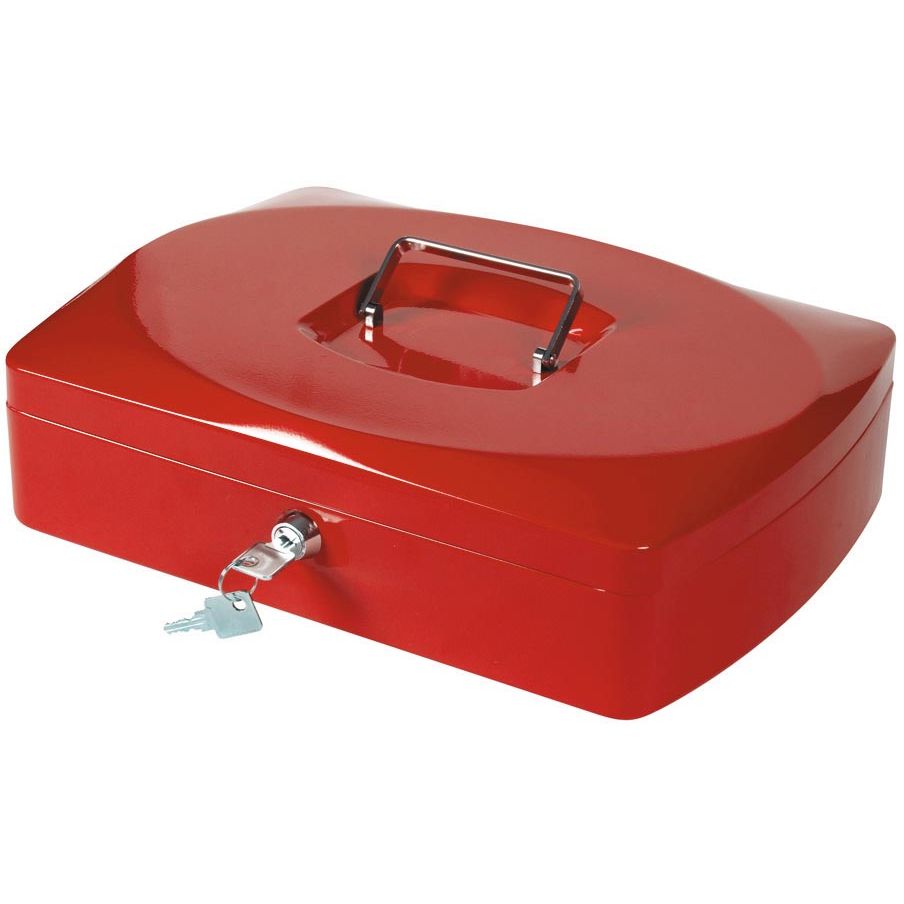 Q-CONNECT -   geldkoffer, 325 x 235 x 85 mm, rood