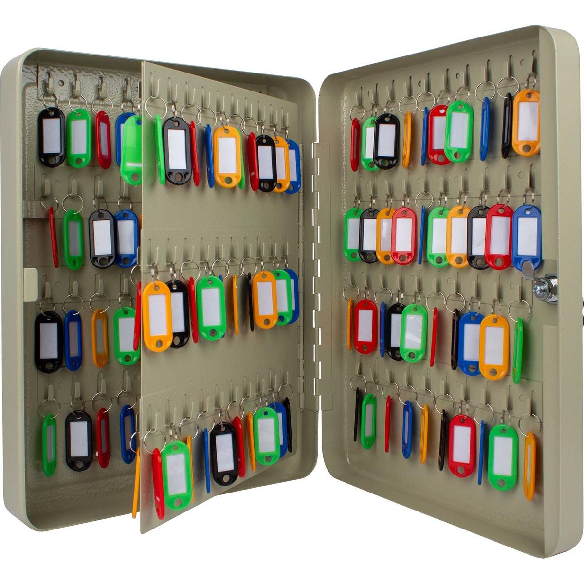 Q-CONNECT - Schlüsselschrank für 140 Schlüsselringe, grau