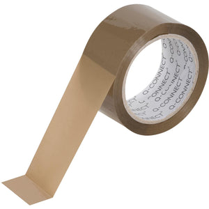 Q-CONNECT – geräuschlose Verpackung, ft 50 mm x 66 m, braun, Packung mit 6 Rollen