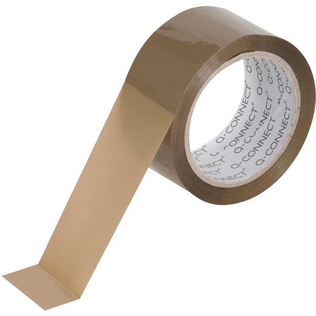Q-CONNECT – geräuschlose Verpackung, ft 50 mm x 66 m, braun, Packung mit 6 Rollen