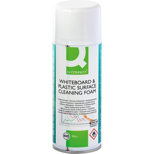 Q-CONNECT - mousse nettoyante, pour tableaux blancs, 400 ml