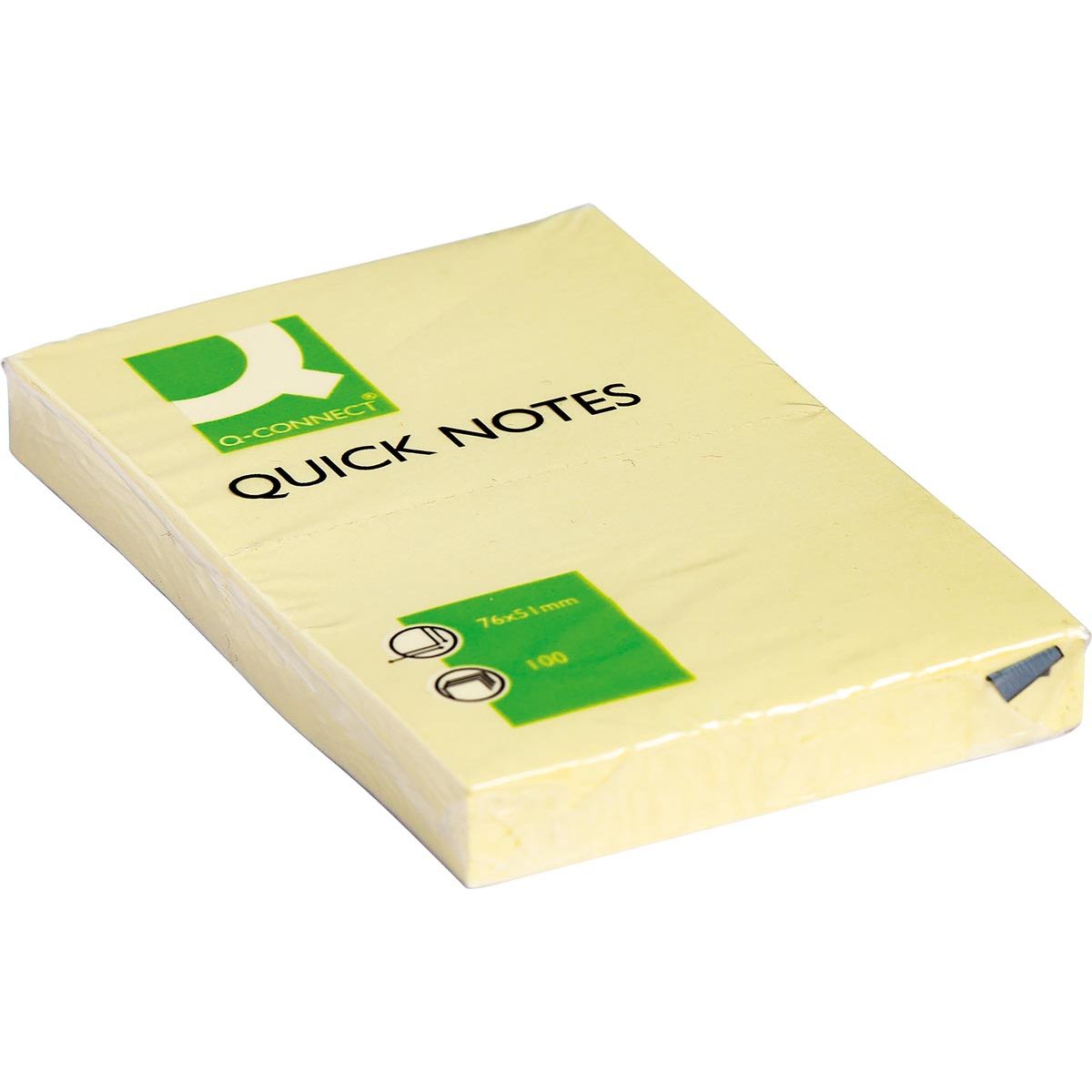 Q-CONNECT – Quick Notes, ft 51 x 76 mm, 100 Blatt, gelb