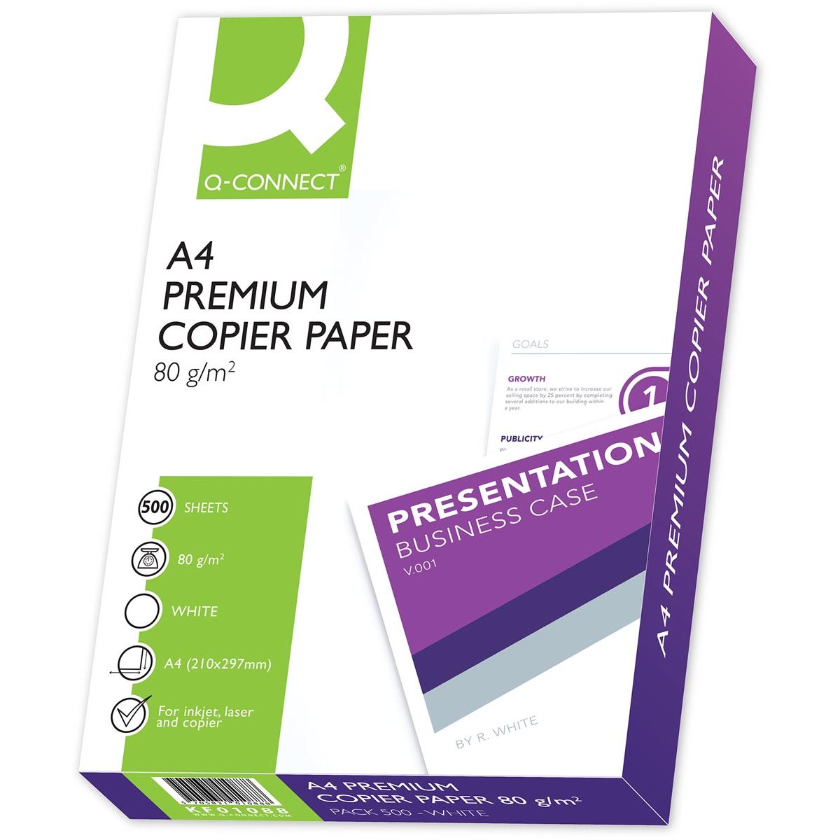 Q-CONNECT -   kopieerpapier, ft A4, 80 g, pallet (200 riemen/pallet)