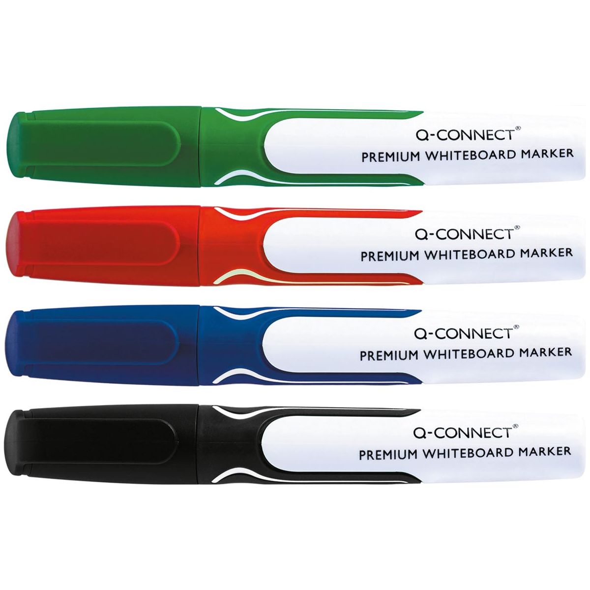 Q-Connect-Q-Connect-Whiteboard-Marker, Rundpunkt, Set von 4 Teilen in verschiedenen Farben