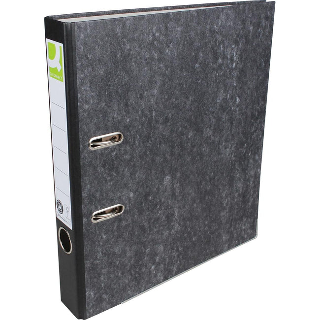 Q-CONNECT - classeur, pour ft A4, en carton, dos de 5 cm, noir nuageux