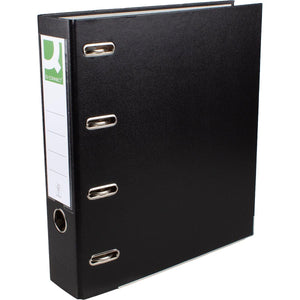 Q-CONNECT -   ordner, voor ft A4, uit PP en papier, dubbel, rug van 8 cm zwart